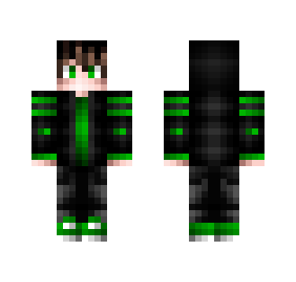 Green And Back Boy PvP - Boy Minecraft Skins - image 2