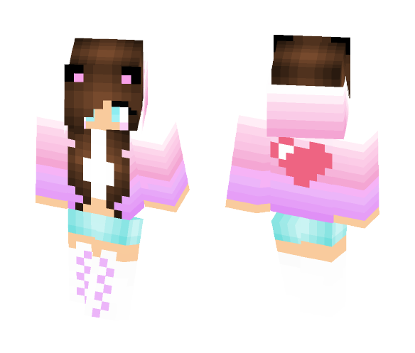 ~Love~ Hoodie Girl - Girl Minecraft Skins - image 1