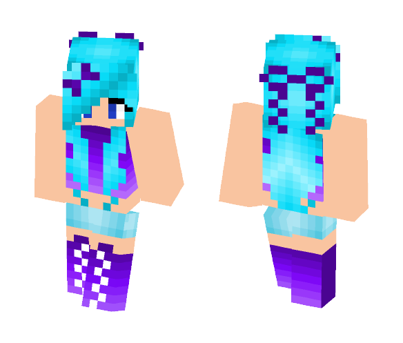 Purple Gradient Girl - Girl Minecraft Skins - image 1