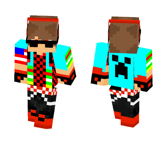 red checkered hoodie 3.0 - Male Minecraft Skins - image 1
