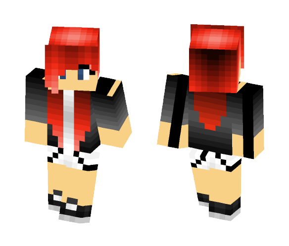 Girl Skin W/ Red Hair - Color Haired Girls Minecraft Skins - image 1
