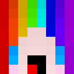Rainbow Haired Chibi - Female Minecraft Skins - image 3