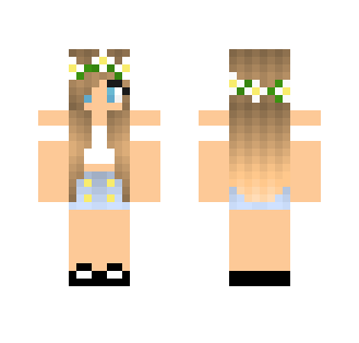 Cute girl with flower braids - Cute Girls Minecraft Skins - image 2