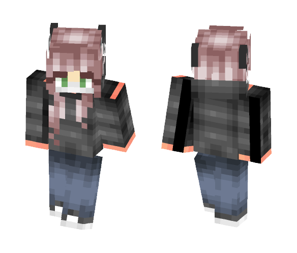 A Girl with Fox Ears - Girl Minecraft Skins - image 1