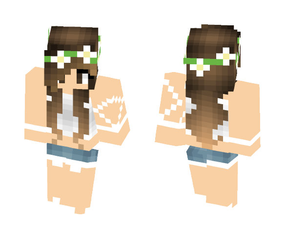 White Flower Girl - Girl Minecraft Skins - image 1