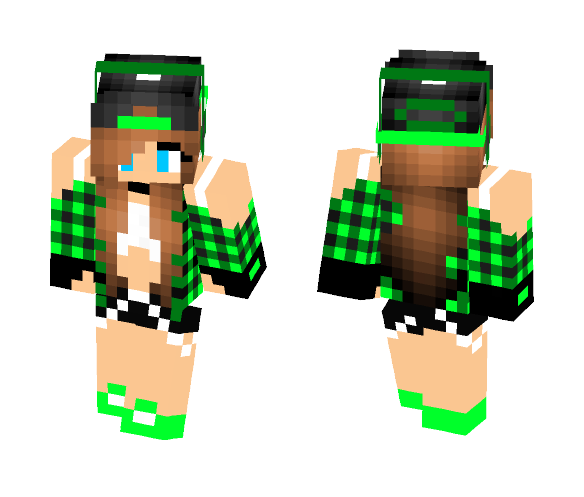 Green Teen (Girl Version) - Male Minecraft Skins - image 1