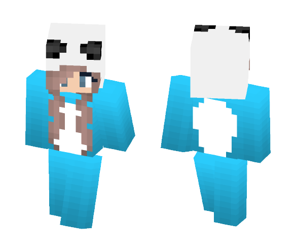 Blue Panda Girl - Girl Minecraft Skins - image 1