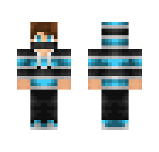 ♦Icarus♦ (black n blue skin) - Male Minecraft Skins - image 2