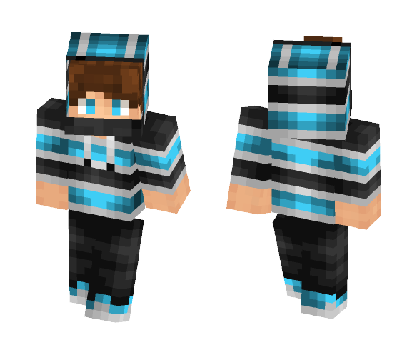 ♦Icarus♦ (black n blue skin) - Male Minecraft Skins - image 1