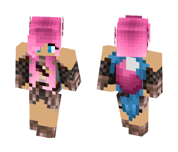 Pink hair cool dress - Female Minecraft Skins - image 1