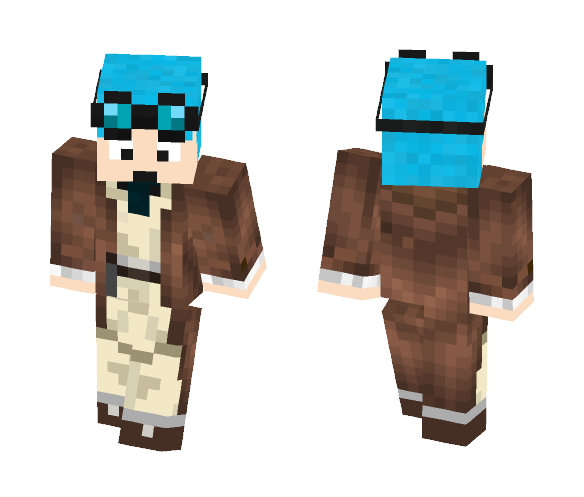 DANTDM with a brown coat - Male Minecraft Skins - image 1