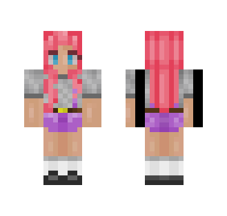 Purple Overall Girl - Girl Minecraft Skins - image 2