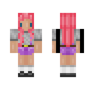 Chibi Purple Overall Girl - Girl Minecraft Skins - image 2