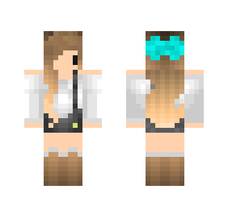 //CHiBi GiRL WiTH OVERALLS - Girl Minecraft Skins - image 2