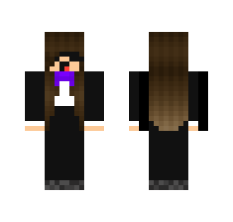 PurpleTuxedoGirl ~Brunette~ - Female Minecraft Skins - image 2