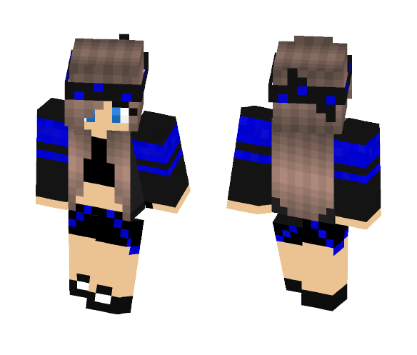 Blue bandanna girl - Girl Minecraft Skins - image 1