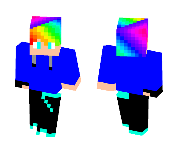 Rainbow hair - Male Minecraft Skins - image 1