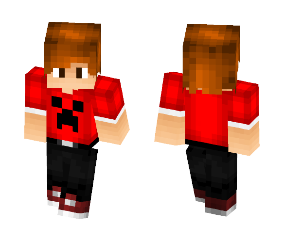 Boy with red shirt - Boy Minecraft Skins - image 1