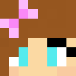 Girl in blue with bow - Girl Minecraft Skins - image 3