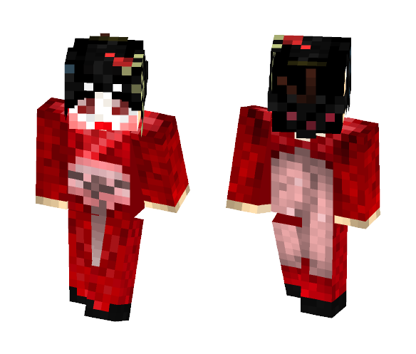 赤い服の女性 - 'Lady In Red' - Female Minecraft Skins - image 1