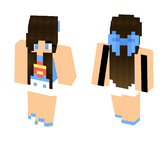 SuperGirl ~Brunette~ - Female Minecraft Skins - image 1