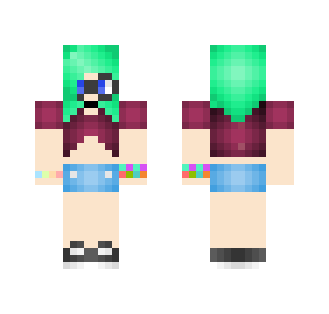 Green Hair ♥ - Female Minecraft Skins - image 2