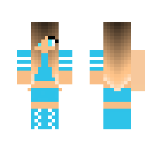 Blue Cute Girl - Cute Girls Minecraft Skins - image 2