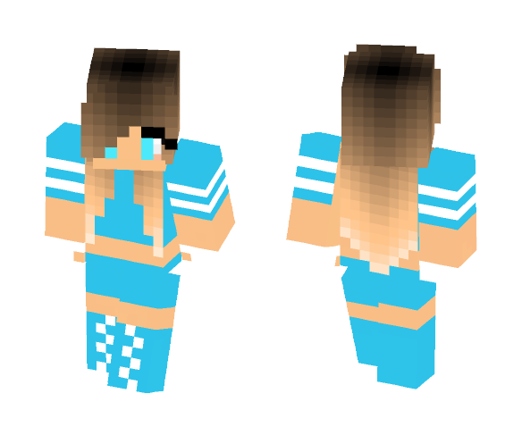Blue Cute Girl - Cute Girls Minecraft Skins - image 1