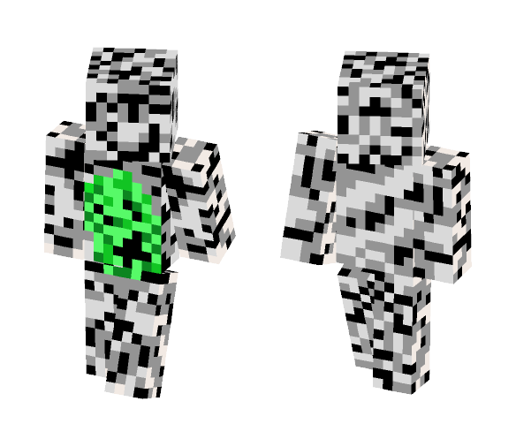 Monotone Creeper In The Sky - Interchangeable Minecraft Skins - image 1