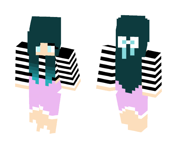 Blue with Pink - Female Minecraft Skins - image 1