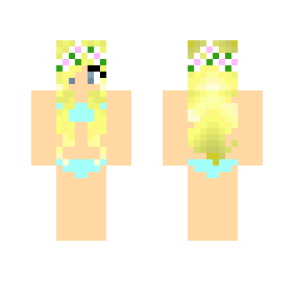 Blonde girl in bikini