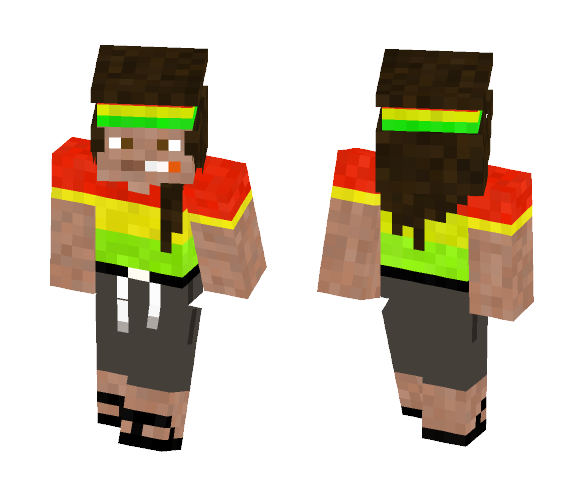 Rasta with long dreds - Male Minecraft Skins - image 1