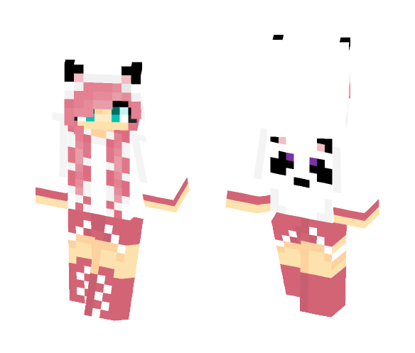 Pink Panda Girl - Girl Minecraft Skins - image 1