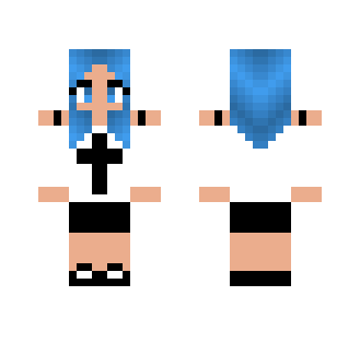 Blue Hair and Cross Shirt #1 - Interchangeable Minecraft Skins - image 2