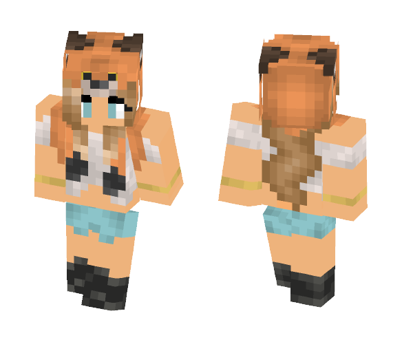 Fox Hood Girl - Girl Minecraft Skins - image 1