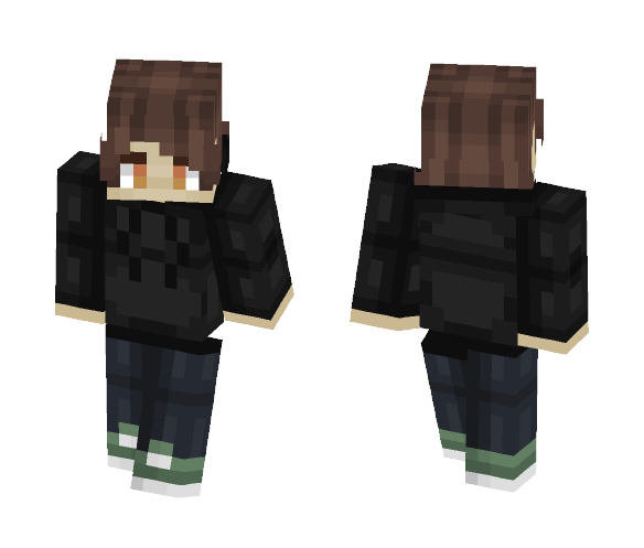 Black hoodie - Male Minecraft Skins - image 1