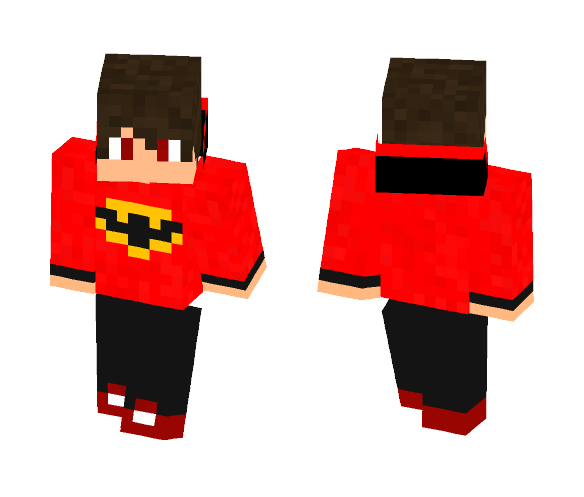 (Red and Black Version) cool guy - Male Minecraft Skins - image 1