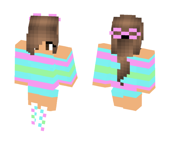 Ponytail Sweater Girl - Girl Minecraft Skins - image 1
