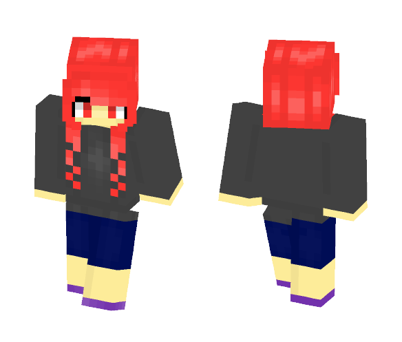 Girl with Red Hair - Color Haired Girls Minecraft Skins - image 1