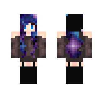 Hipster Girl Purple Hair - Color Haired Girls Minecraft Skins - image 2
