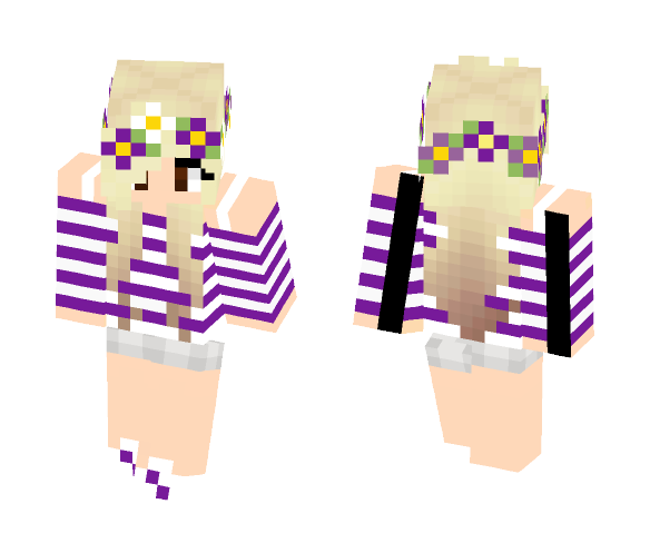 Striped Girl - Girl Minecraft Skins - image 1