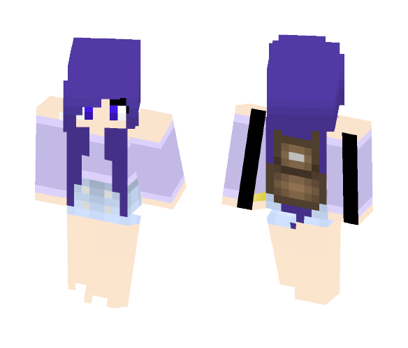 Girl with bookbag - Girl Minecraft Skins - image 1