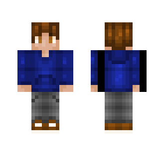 Cool Boy in a blue Hoodie - Boy Minecraft Skins - image 2