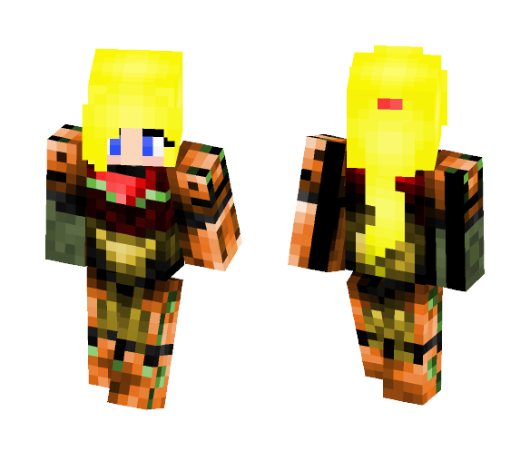 Samus Aran without helmet - Female Minecraft Skins - image 1