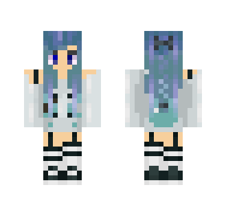 Black And White Shirt Girl - Girl Minecraft Skins - image 2