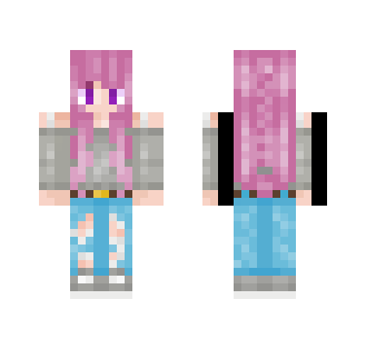 Girl with pink Hair - Color Haired Girls Minecraft Skins - image 2
