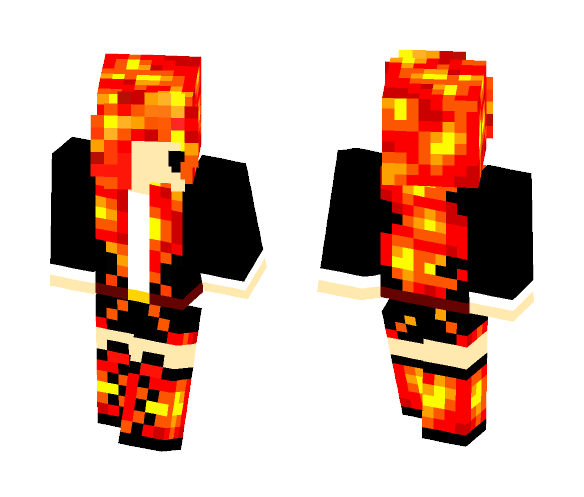 lava girl - Girl Minecraft Skins - image 1