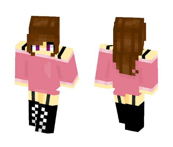 Pink and Black - Female Minecraft Skins - image 1