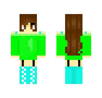 Blue and Green - Female Minecraft Skins - image 2