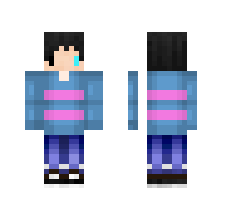 Undertale - Frisk with San's Eyes - Male Minecraft Skins - image 2